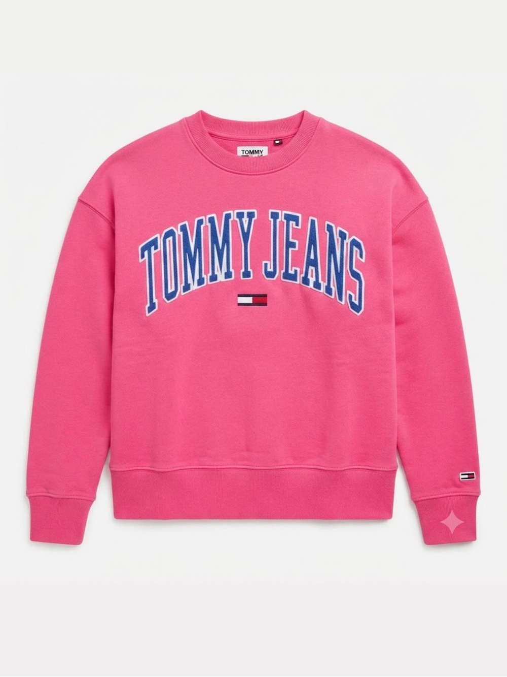 Tommy Hilfiger Logo Cotton Pink Crewneck Sweater